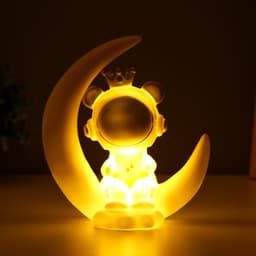 Фигурка световая RISALUX «Принцесса космонавт», LED-ночник, USB, белый, 18×17×7 см