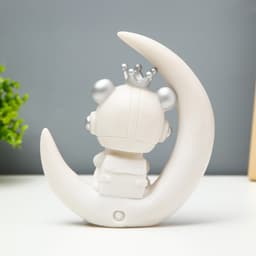 Фигурка световая RISALUX «Принцесса космонавт», LED-ночник, USB, белый, 18×17×7 см