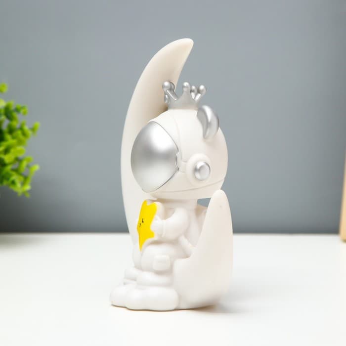 Фигурка световая RISALUX «Принцесса космонавт», LED-ночник, USB, белый, 18×17×7 см