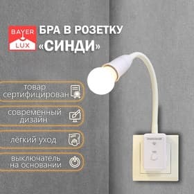 Бра с ПДУ «Синди» Е27 15 Вт белый 4×2×33 см