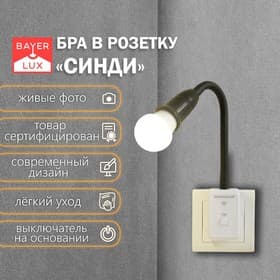 Бра с ПДУ «Синди» Е27 15 Вт черный 4×2×33 см