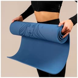 Коврик для фитнеса и йоги Sangh Moon, нескользящий, 183×61×0.6 см, синий