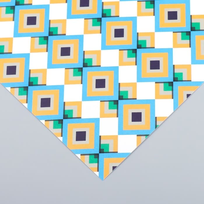 Бумага для скрапбукинга «Мозаика», плотность 180 г, 15.5×17 см