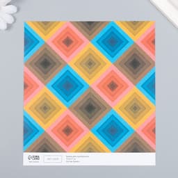 Бумага для скрапбукинга «Ромбы», плотность 180 г, 15.5×17 см