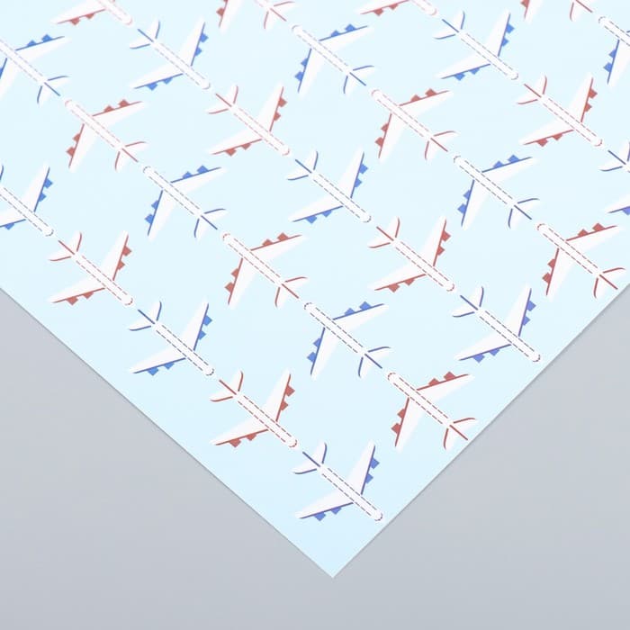 Бумага для скрапбукинга «Арт Узор. Самолёты», 180 г/м², 15.5×17 см