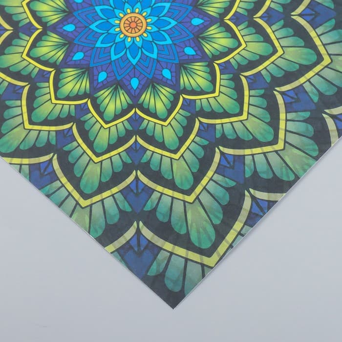 Бумага для скрапбукинга «Цветочная мандала», плотность 180 г, 15.5×17 см