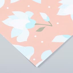 Бумага для скрапбукинга «Нежно-голубые цветы», плотность 180 г, 30.5×32 см