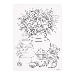 Раскраска акварелью с красками «Мои первые эскизы», А4