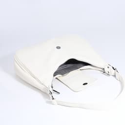 Сумка - мешок женская на молнии, 34×26×8 см, белая