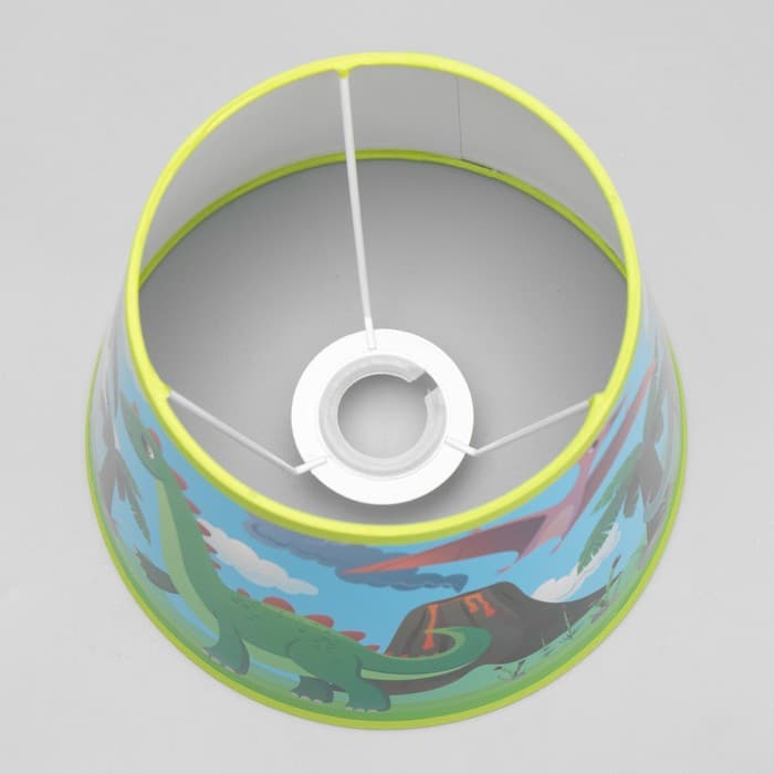 Абажур для лампы, торшера BayerLux «Динозавры», Е14, разноцветный, 20×20×15 см