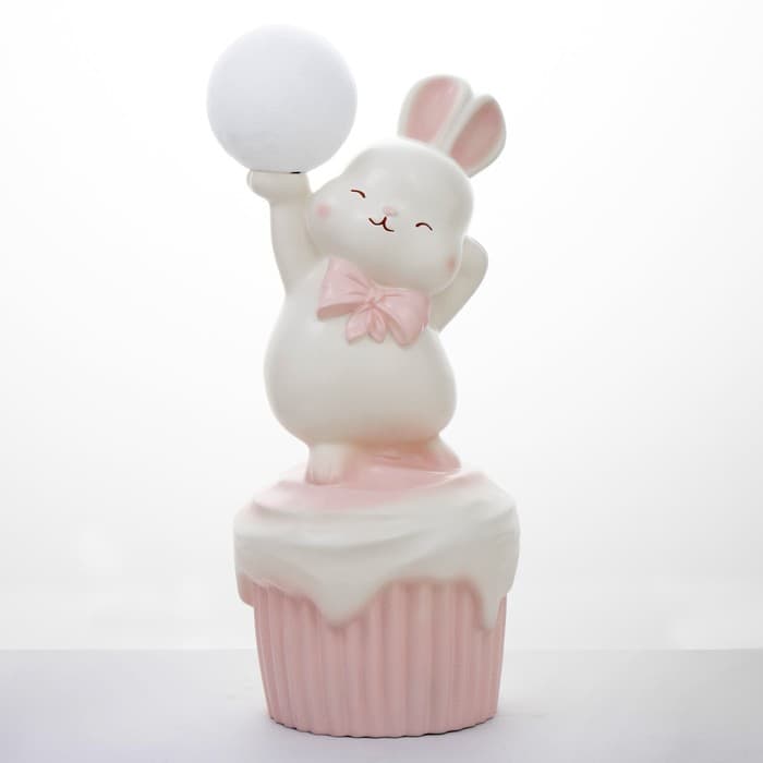 Торшер «Зайка» LED USB розовый 30×30×69 см