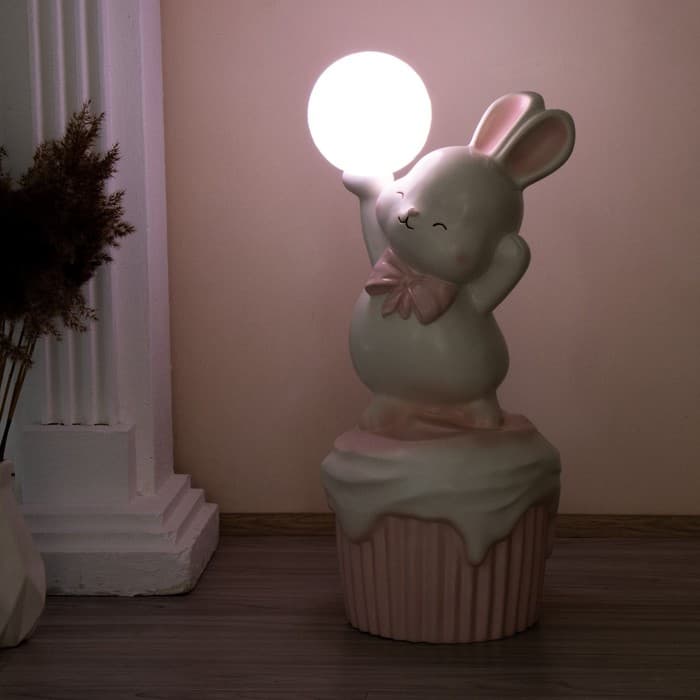 Торшер «Зайка» LED USB розовый 30×30×69 см