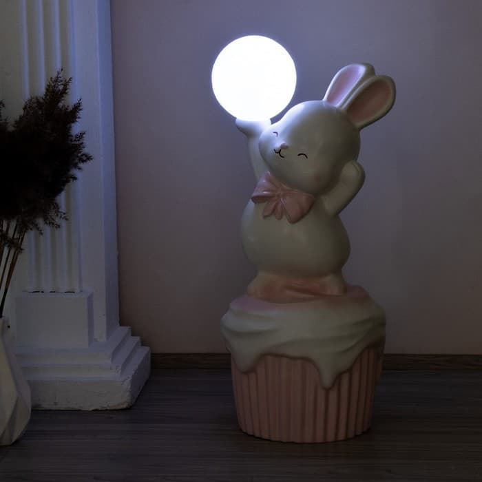 Торшер «Зайка» LED USB розовый 30×30×69 см