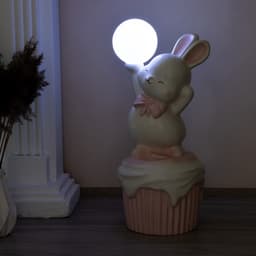 Торшер «Зайка» LED USB розовый 30×30×69 см