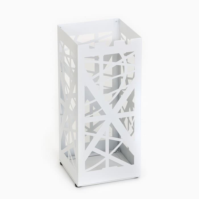 Подставка для зонтов «Абстракция» белая, 24×24×56 см