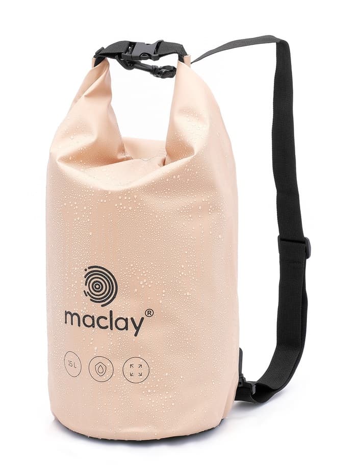 Гермомешок туристический maclay, 15 л, 500D, с лямкой, цвет МИКС