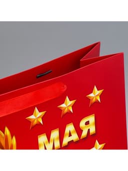 Пакет подарочный ламинированный, упаковка, «С победой», 9 мая, L 31×40×11 см