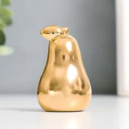 Фигурка керамика «Груша», золото, 3.4×3.4×5.5 см