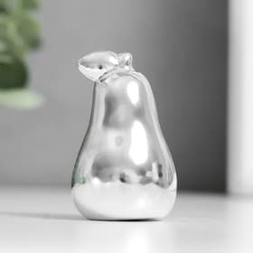 Фигурка керамика «Груша», серебро, 3.4×3.4×5.5 см