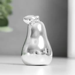 Фигурка керамика «Груша», серебро, 3.4×3.4×5.5 см