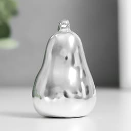 Фигурка керамика «Груша», серебро, 3.4×3.4×5.5 см