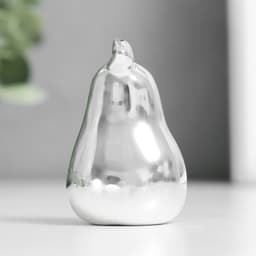 Фигурка керамика «Груша», серебро, 3.4×3.4×5.5 см