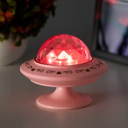 Ночник-проектор «Фьюжн» LED 3хLR=44 диско, розовый 12×12×10 см RISALUX
