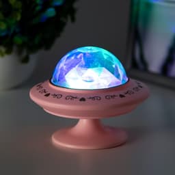 Ночник-проектор «Фьюжн» LED 3хLR=44 диско, розовый 12×12×10 см RISALUX