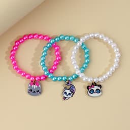 Детский браслет жемчужный, 6 шт., МИКС