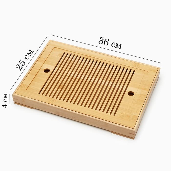 Чабань для чайной церемонии, 36×25×4 см, бамбук