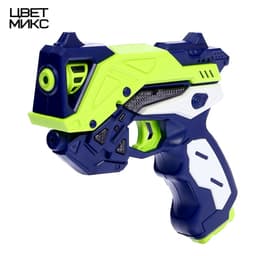 Пистолет Space blaster, свет, звук, работает от батареек, цвет МИКС