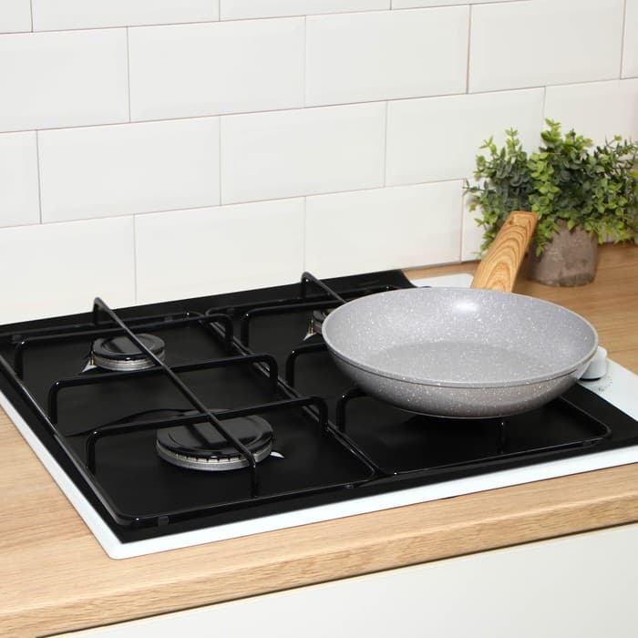 Защитное покрытие для газовой плиты Доляна, 4 шт., тефлон, чёрное