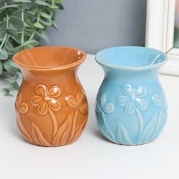 Аромалампа для эфирных масел «Незабудки», керамика, 8×7×7 см, МИКС