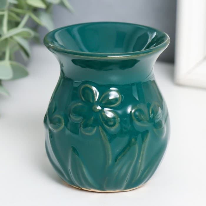 Аромалампа для эфирных масел «Незабудки», керамика, 8×7×7 см, МИКС