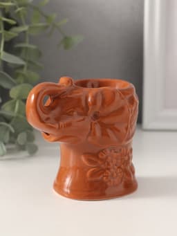 Аромалампа для эфирных масел «Слоник в цветах», керамика, 8.5×5.8×7.4 см, МИКС