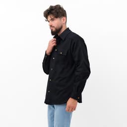 Рубашка мужская MIST oversize, размер 48, чёрная