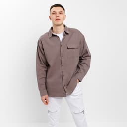 Рубашка мужская MIST oversize размер 54, чёрная