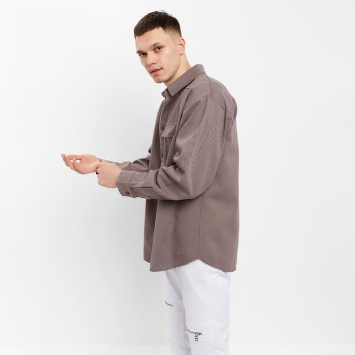 Рубашка мужская MIST oversize размер 56, серая
