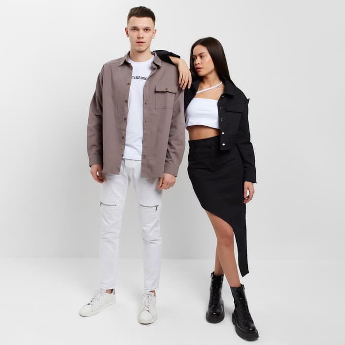 Рубашка мужская MIST oversize размер 56, серая