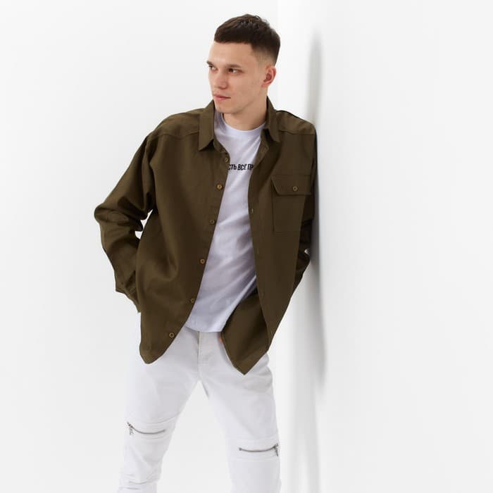 Рубашка мужская MIST oversize размер 56, хаки