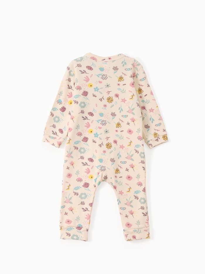 Комбинезон детский «Крошка Я» Flower, рост 62-68 см, бежевый