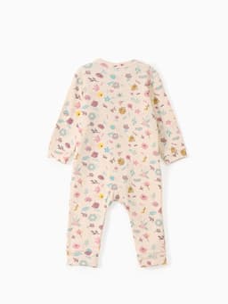 Комбинезон детский «Крошка Я» Flower, рост 62-68 см, бежевый