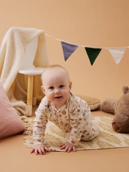 Комбинезон детский «Крошка Я» Flower, рост 62-68 см, бежевый