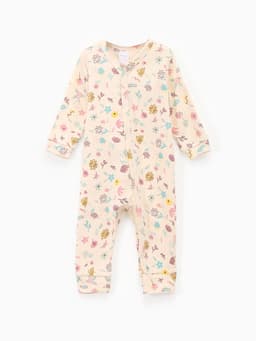 Комбинезон детский «Крошка Я» Flower, рост 62-68 см, бежевый