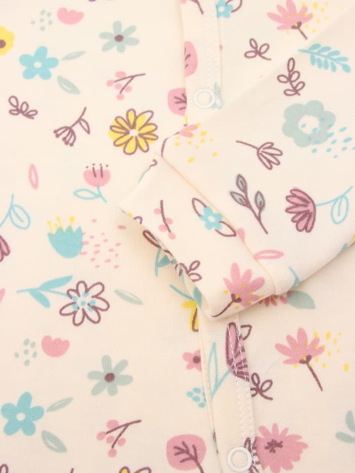 Комбинезон детский «Крошка Я» Flower, рост 62-68 см, бежевый