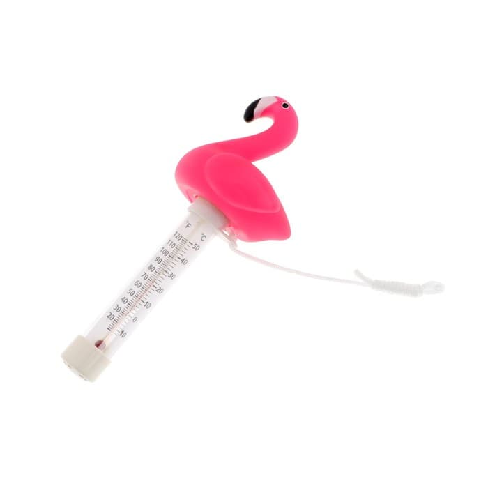 Термометр для бассейна, плавающий, фламинго, розовый