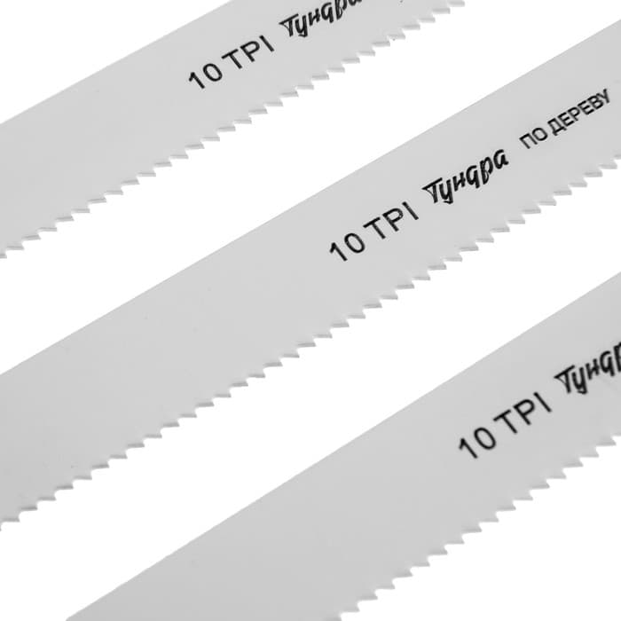 Набор полотен универсальных для сабельной пилы ТУНДРА, HCS/Bimetal, 150/200×19 мм, 10 шт.
