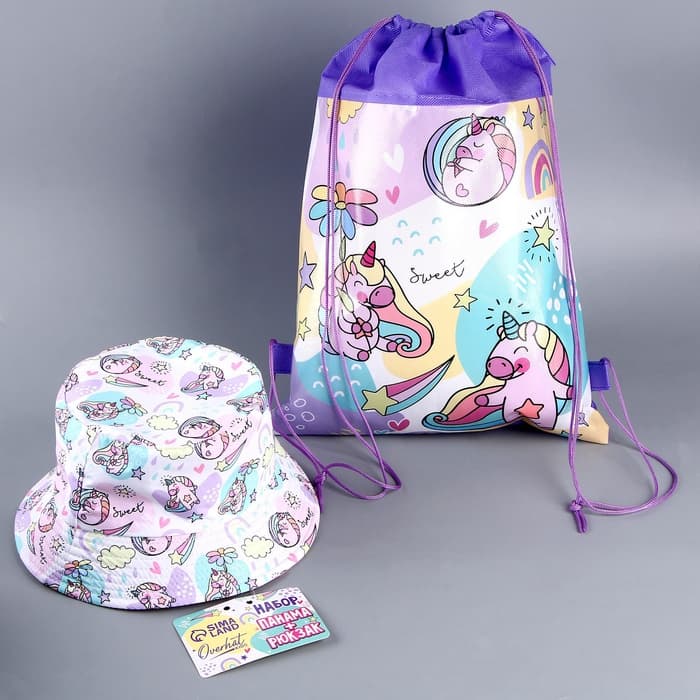 Панама и мешок для обуви «Единорог», р-р. 52-54 см