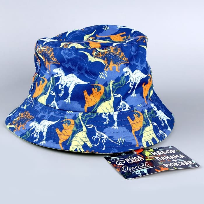 Панама и мешок для обуви «Динозавр», р-р. 52-54 см