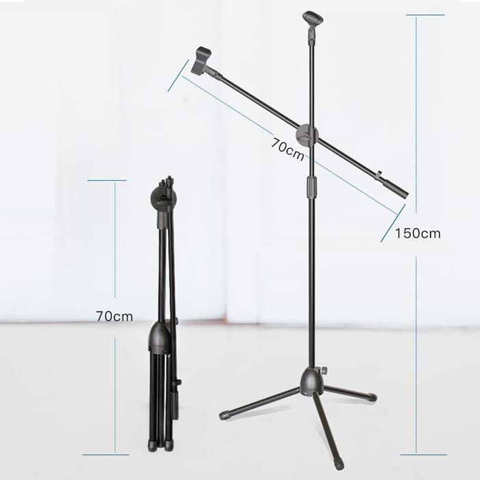 Микрофонная стойка Music Life напольная, под два микрофона, h=150 см, d микрофона 2.5 см